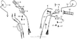 CB550 Handle lever + switch