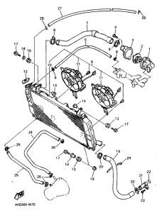 YZF750R Radiator. hose
