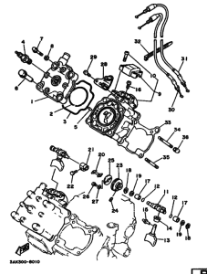 TZ250U Головка цилиндров