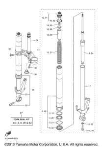 FZS10AS Передняя вилка