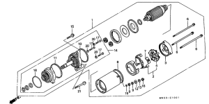 GL1500A Стартерный мотор