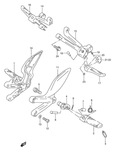 RGV250 Подножки
