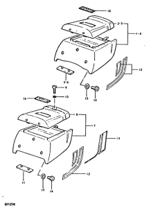 GP125 Обтекатель сидения