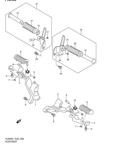 VL800 Подножки