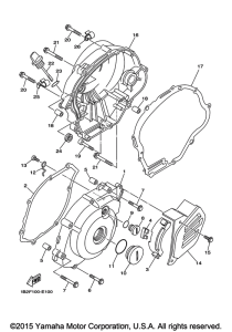 TTR125LEG Крышка картера двигателя