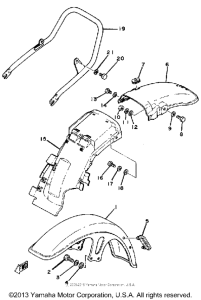 SR250G Крыло переднее и задние