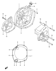 RF900 Crankcase cover ass`y  (v