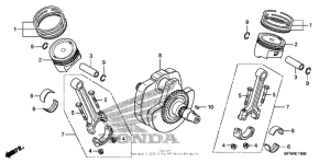VT1300CS Коленчатый вал и поршни