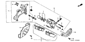 CR125R Задний суппорт