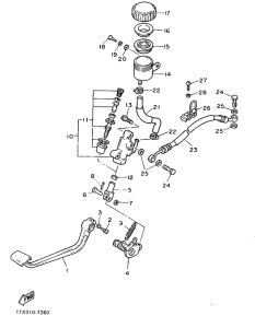FJ1200 Задний торм цилиндр