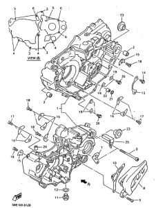 YZ400F Картер двигателя