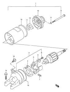 GSX400 Стартерный мотор