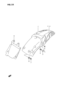 RM125 Заднее крыло