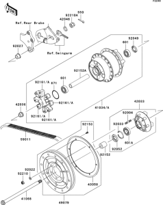  Задняя ступица колеса