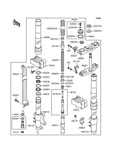 KX125 Передняя вилка