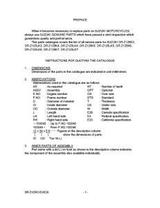 DR-Z125 Catalog preface