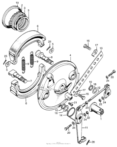CL350 Cl350k5 front brake + panel