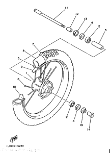 YZ250 Переднее колесо