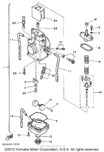 YZ125T Карбюратор
