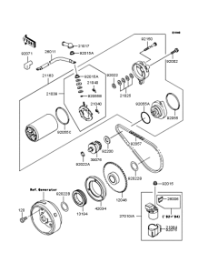 BJ250 Starter motor / starter clutch