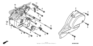 NT700V (ABS) Крышка картера левая