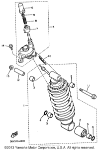 FJ1200SC Амортизаторы задние