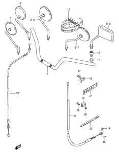 GN125 Handlebar - front cable
