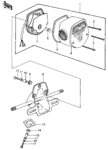 KZ440 Taillight unit ass`y