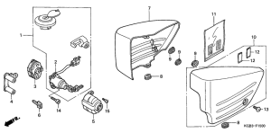 VT125 Боковая крышка