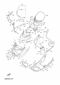 YP125RA Ветровое стекло