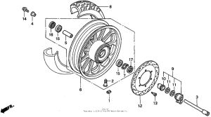 VT1100T Переднее колесо