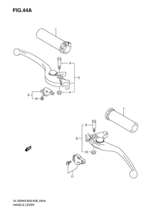 VL1500 Рулевой рычаг