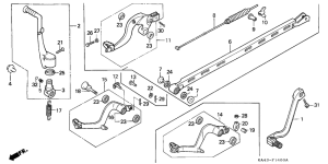 CR250R Change pedal / brake pedal /  kick starter arm
