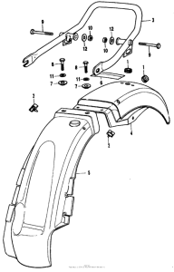 CB350 Задний бампер