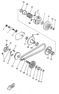 CW50RS Сцепление
