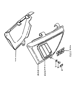 TS125 Обтекатель задний