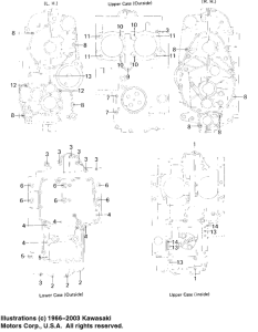 KZ750 LTD Crankcase bolt & stud pattern