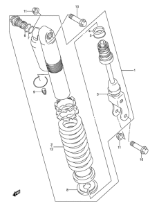 RM80 Абсорбер удавный в сборе задний