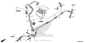 VT750CS (ABS) Задние тормозные трубки