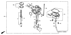 XR80R Carburetor assy