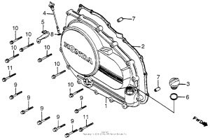 VF750C Крышка картера правая