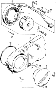 CL125 Left crankcase cover +