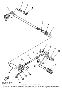 RZ350NCII Вал переключения