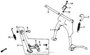 CB450 Подножка