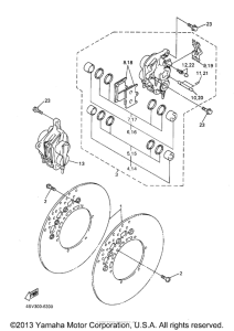 YZF1000RJC Передний суппорт