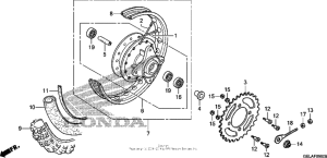 CRF50F Переднее колесо