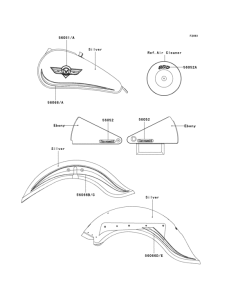 VN800 Decals(silver)