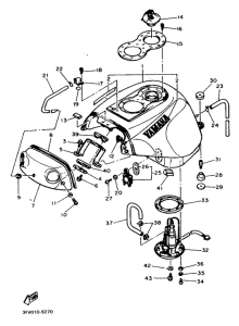 FZR750RW Топливный бак