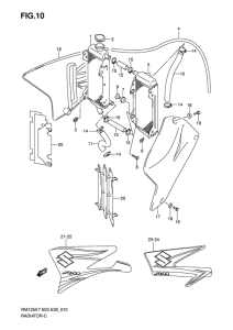 RM125 Радиатор