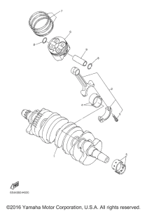 FZ6RHS Коленчатый вал и Поршень